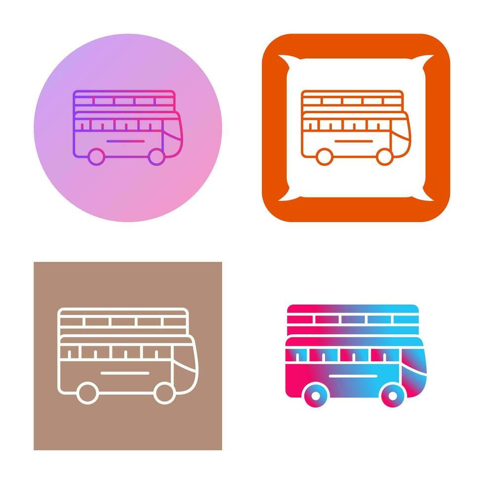 icono de vector de autobús doble