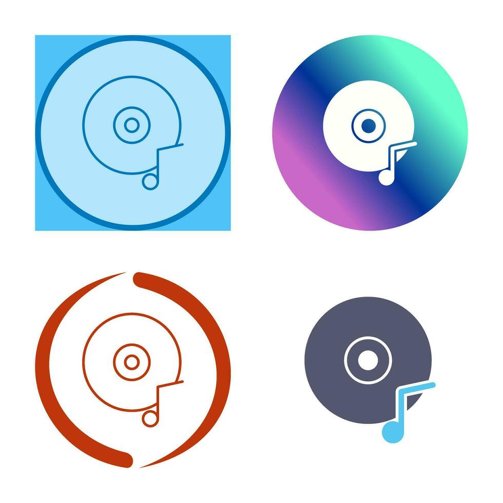 icono de vector de cd de música