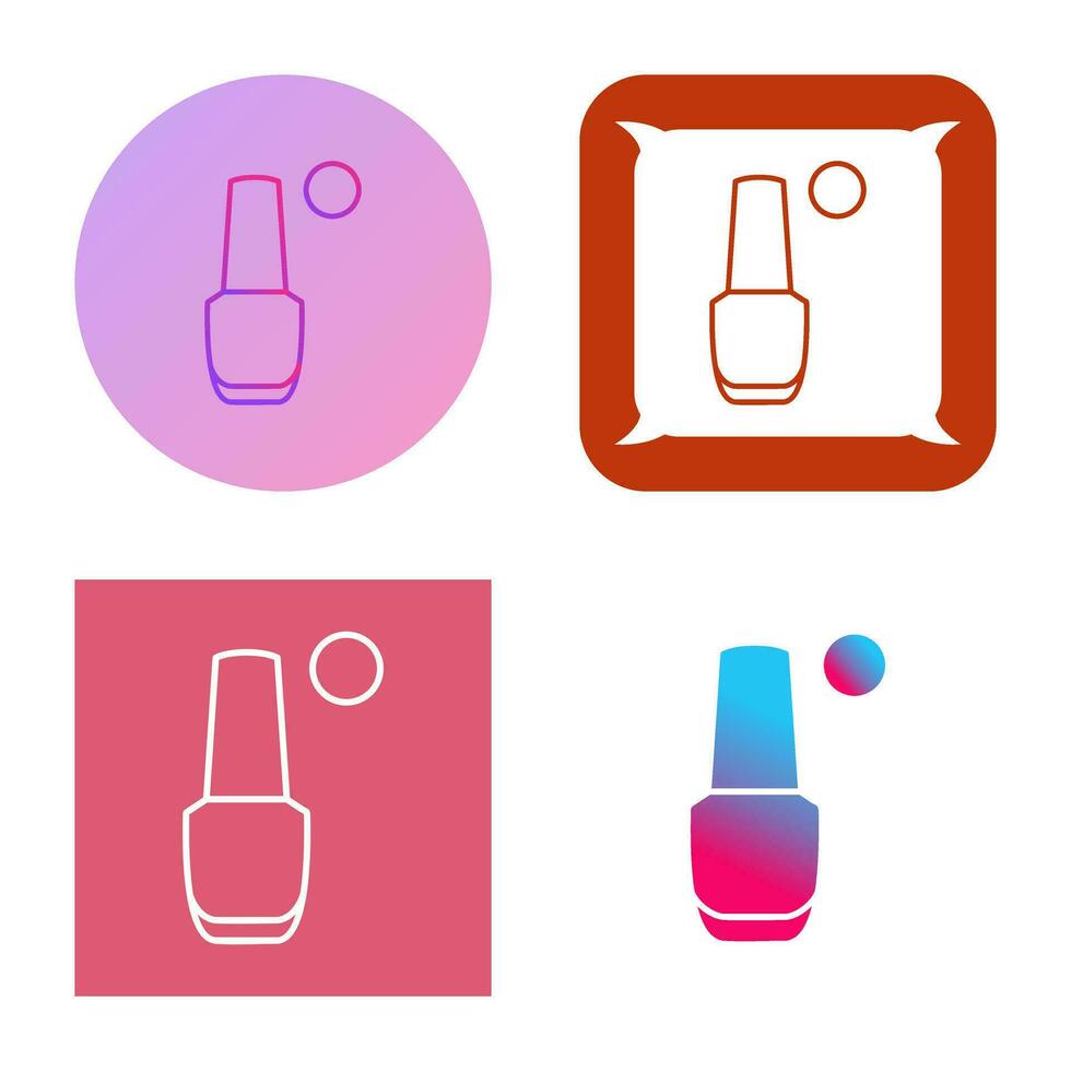 icono de vector de esmalte de uñas