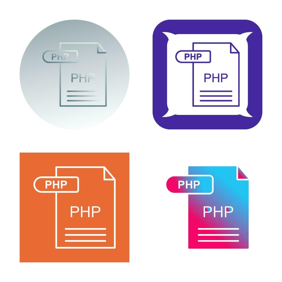 icono de vector de php