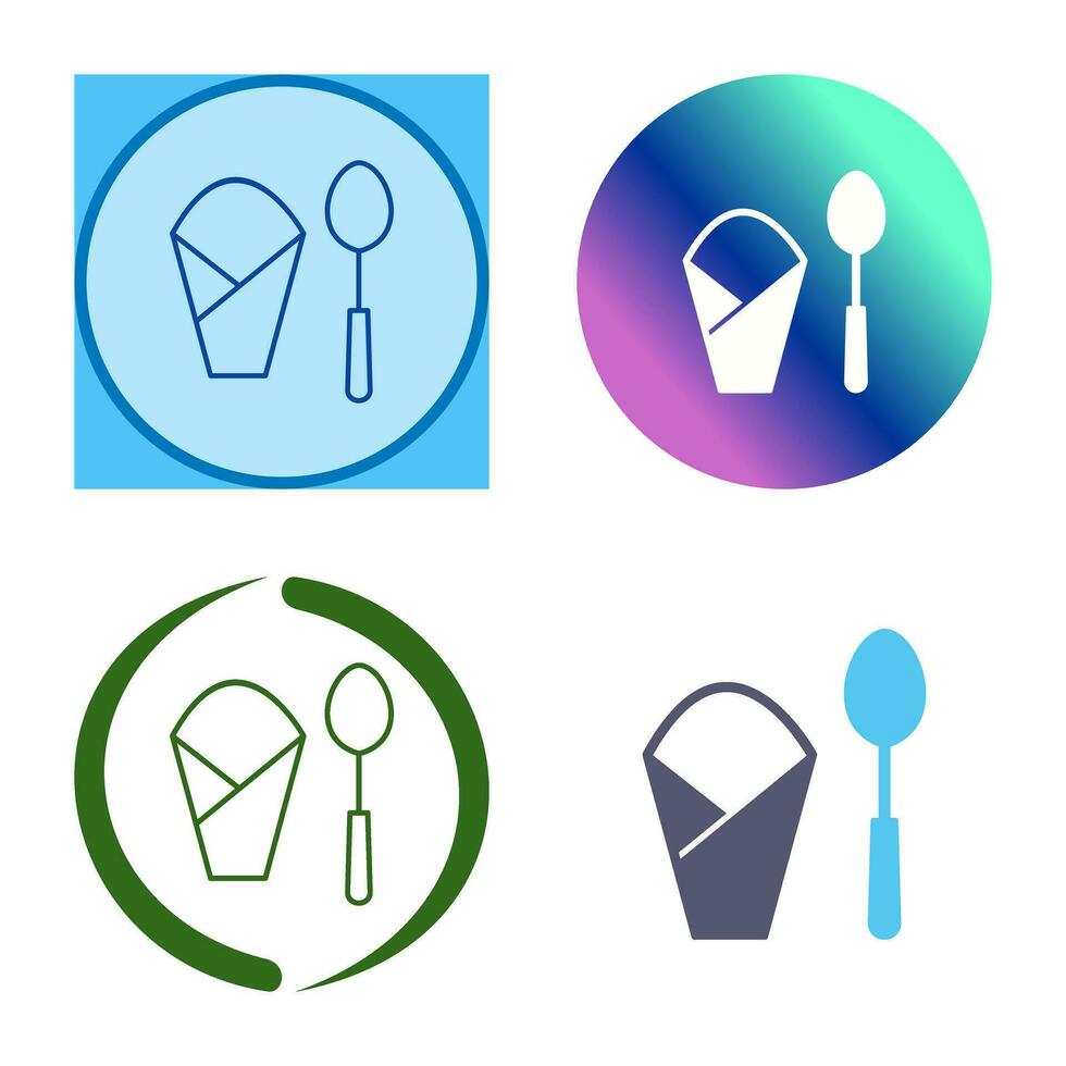 Spoon and Napkin Vector Icon