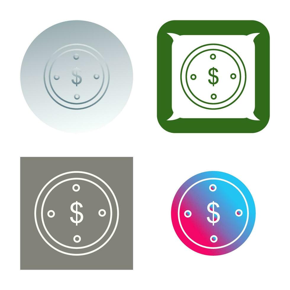 Dollar Coin Vector Icon