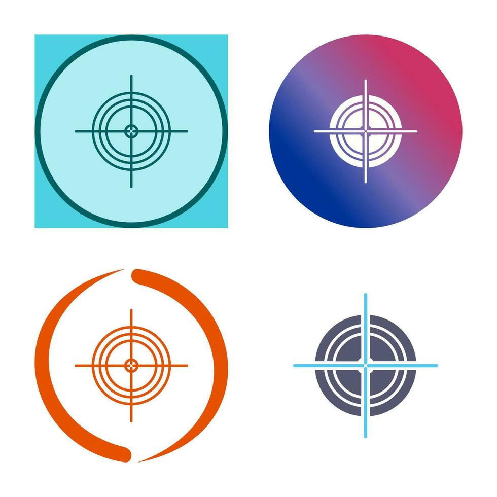 Unique Target Vector Icon