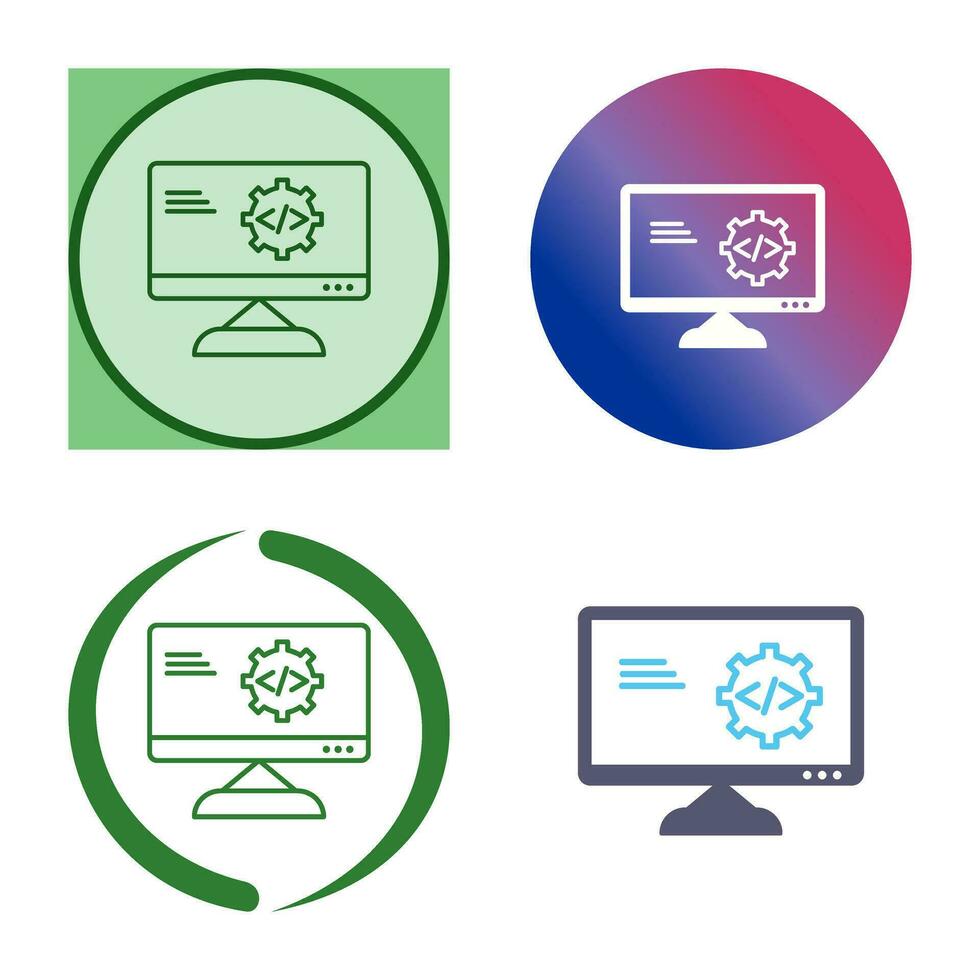 Unique Code Optimization Vector Icon