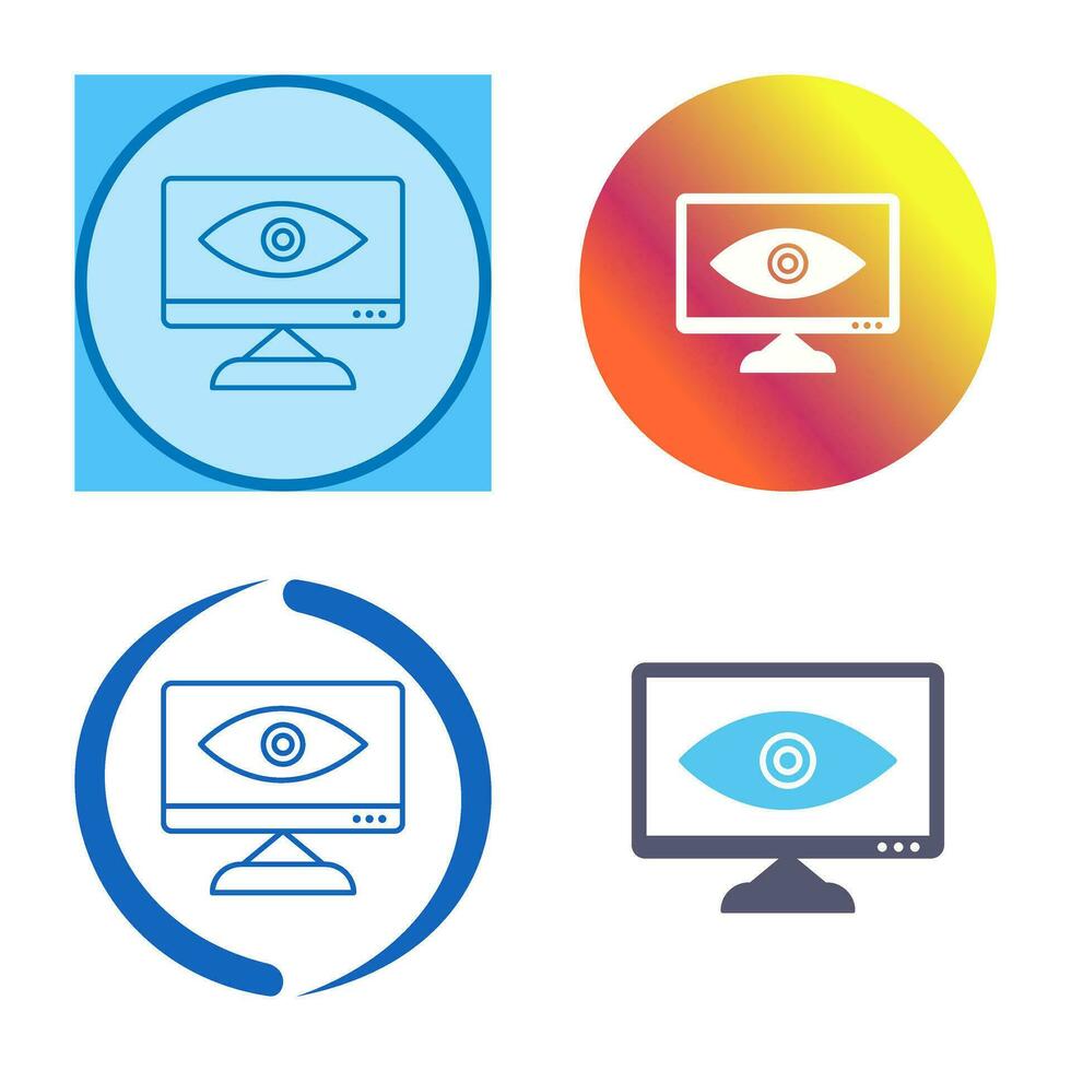 icono de vector de visibilidad web único