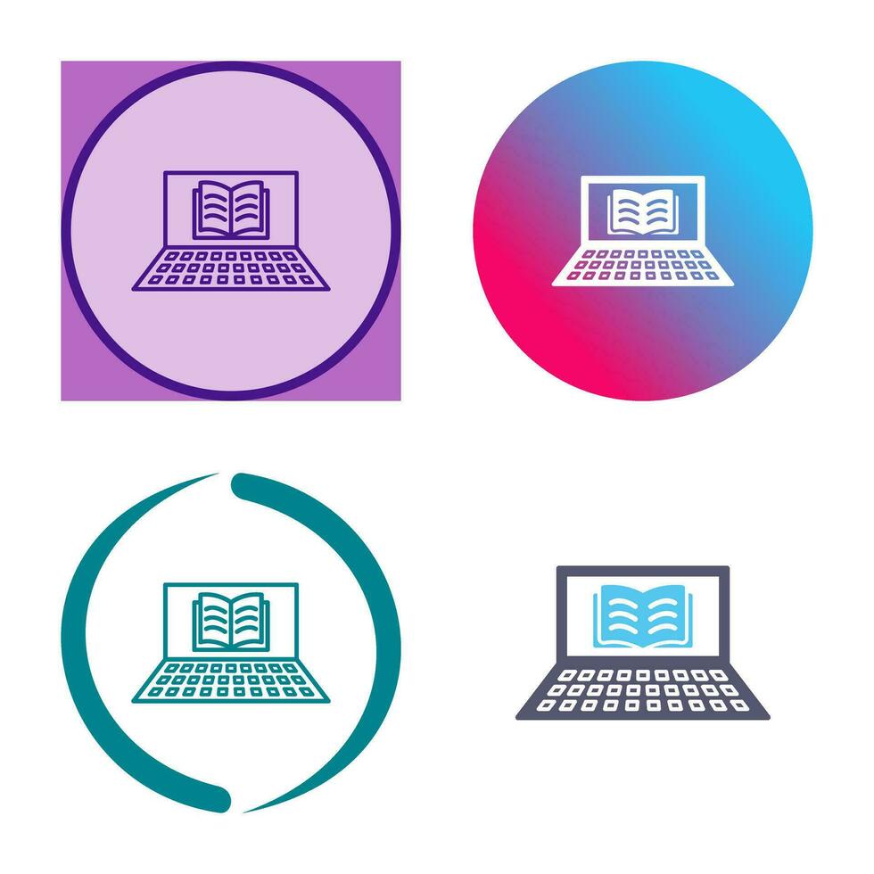 Unique Online Books Vector Icon