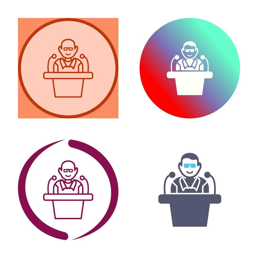 Unique Lecture Vector Icon