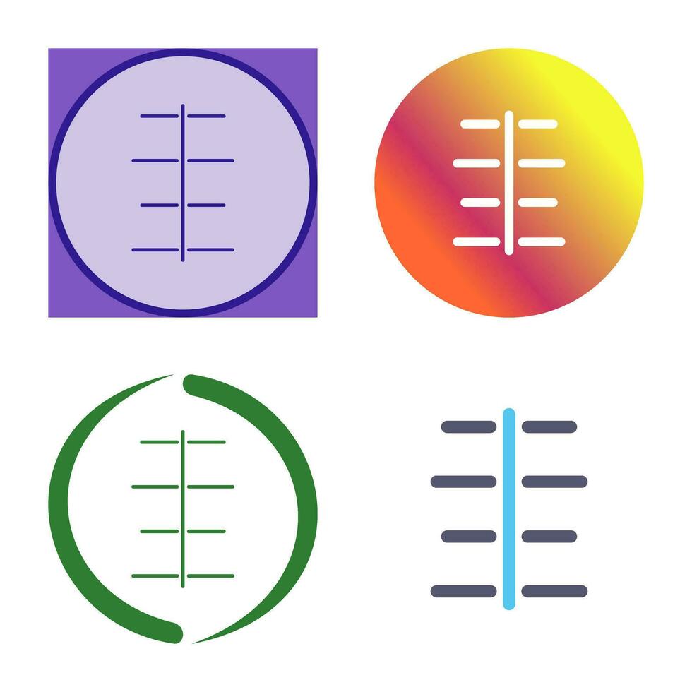 Unique Center Align Vector Icon