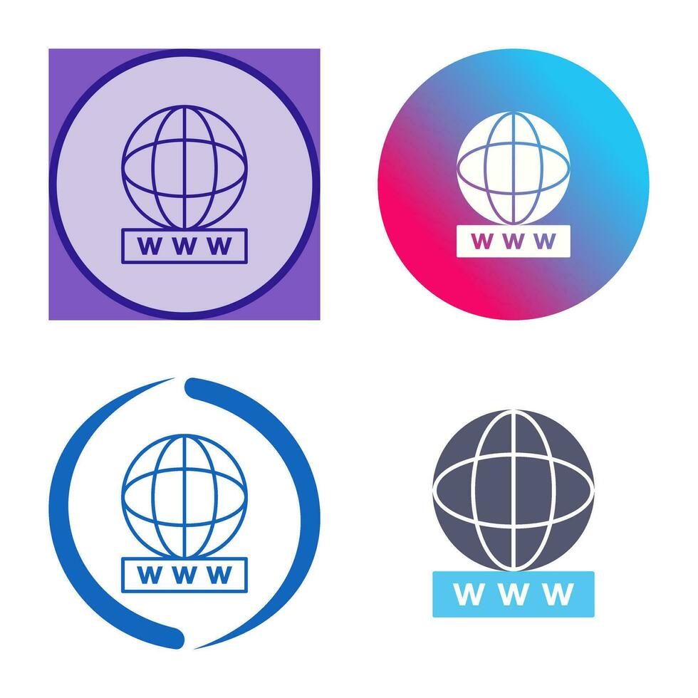 Unique World Wide Web Vector Icon