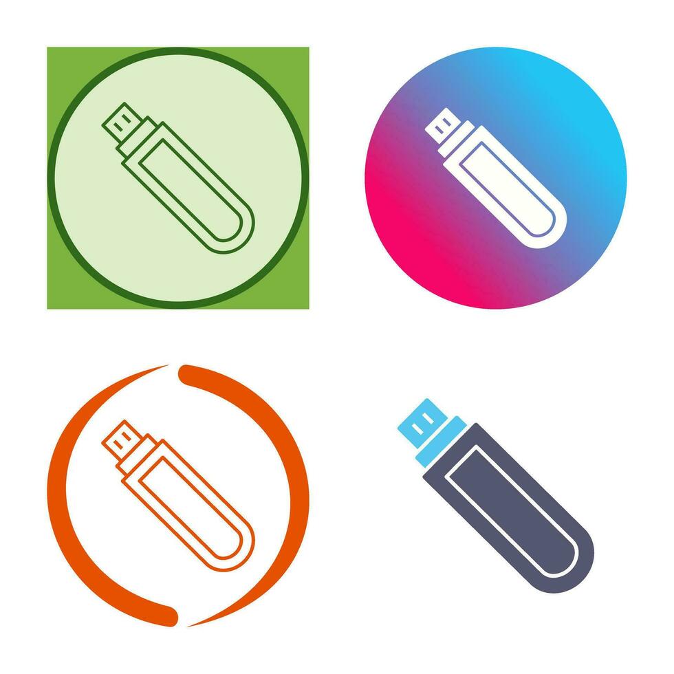 Unique USB Drive Vector Icon