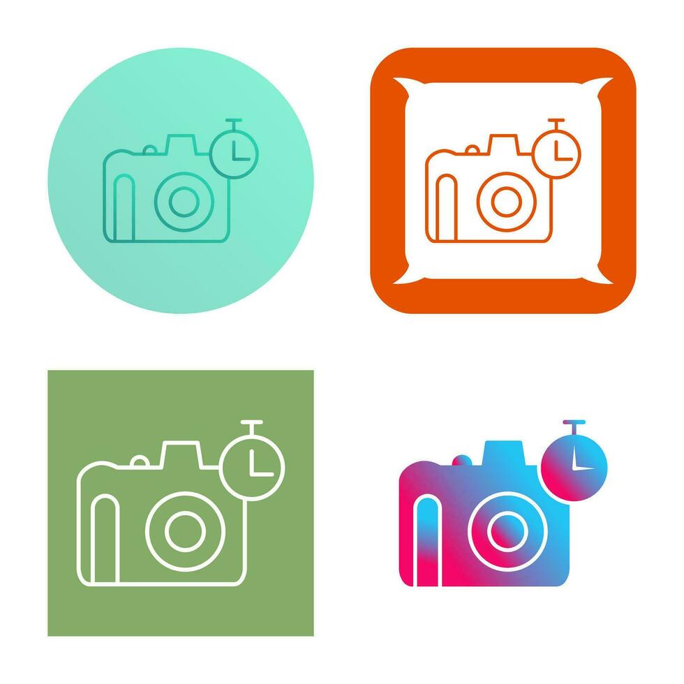 Unique Timer on Camera Vector Icon