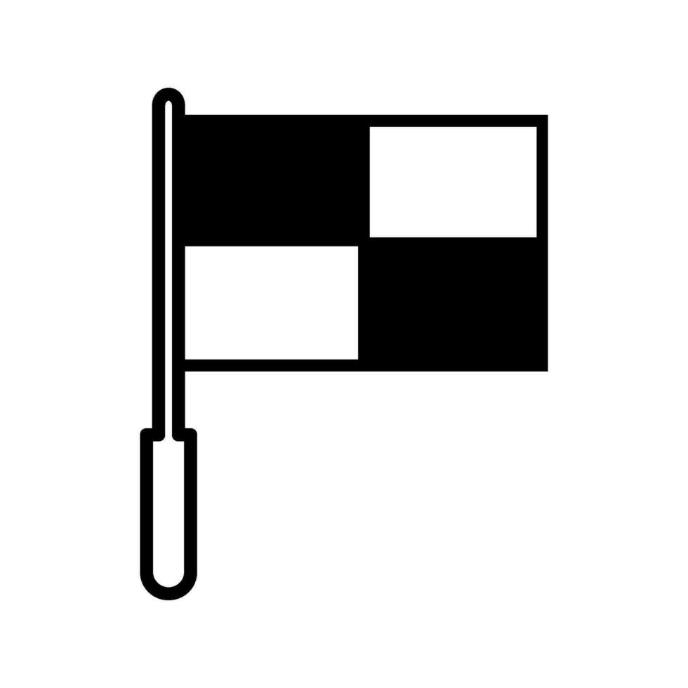 bandera de línea fútbol juez icono vector