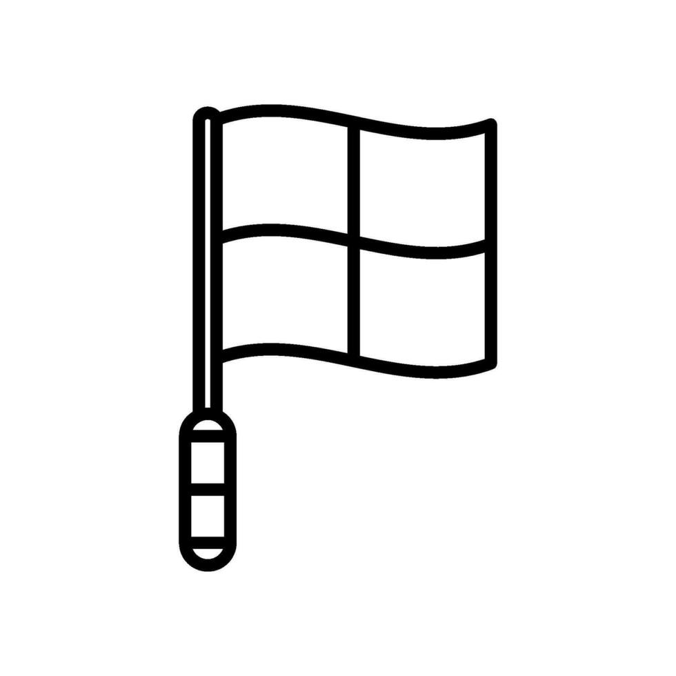 flag of line soccer judge icon vector