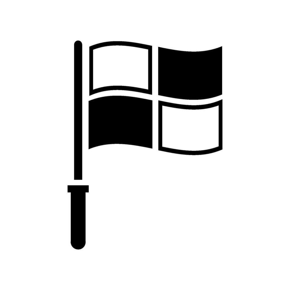 flag of line soccer judge icon vector