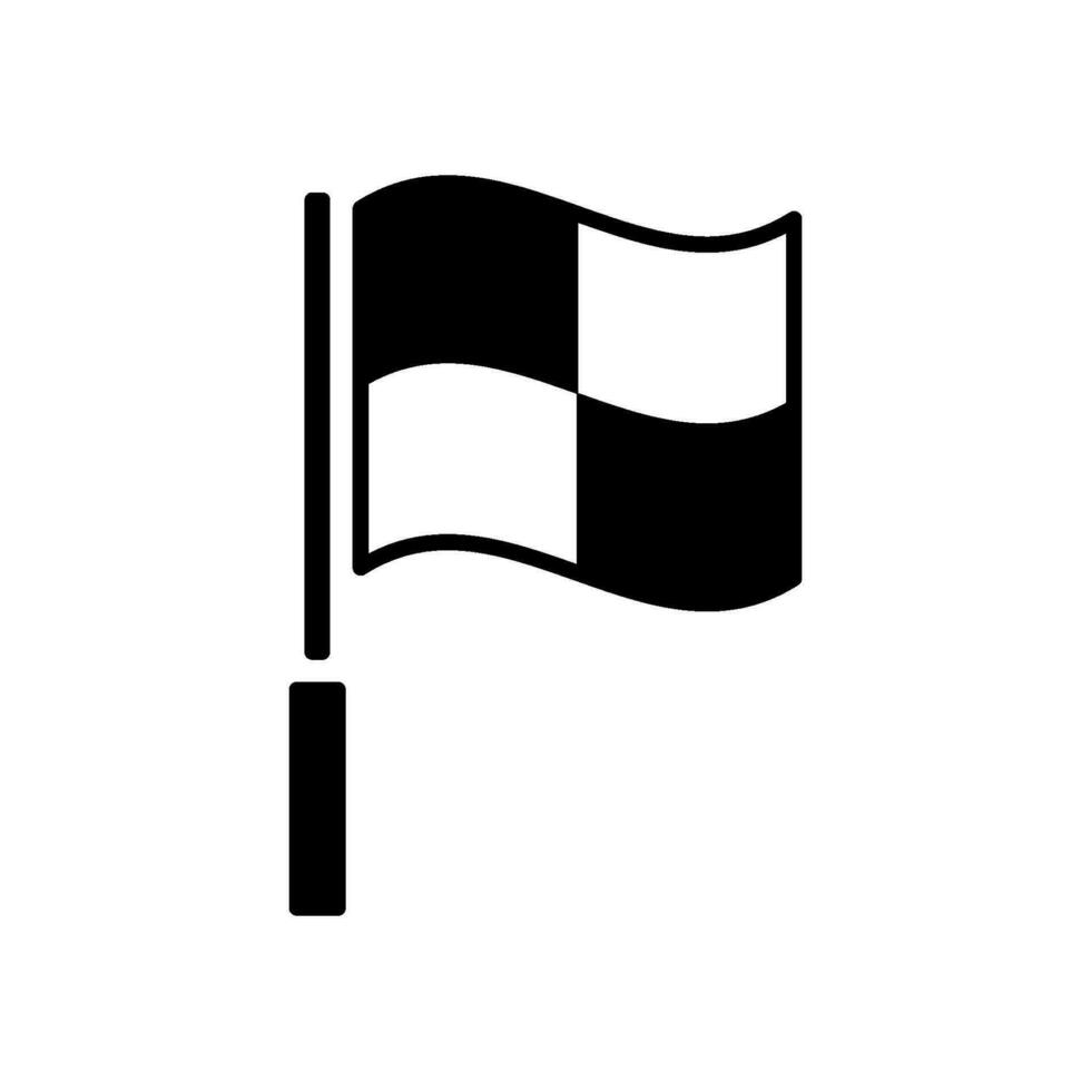 flag of line soccer judge icon vector