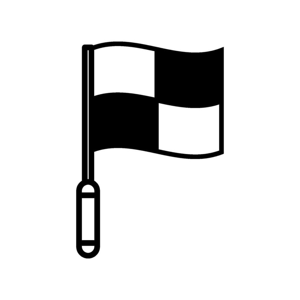 bandera de línea fútbol juez icono vector