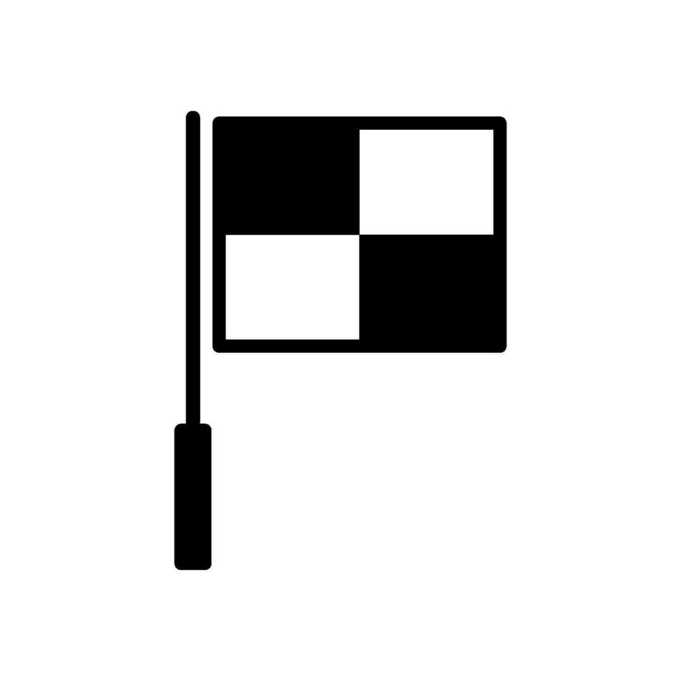 flag of line soccer judge icon vector