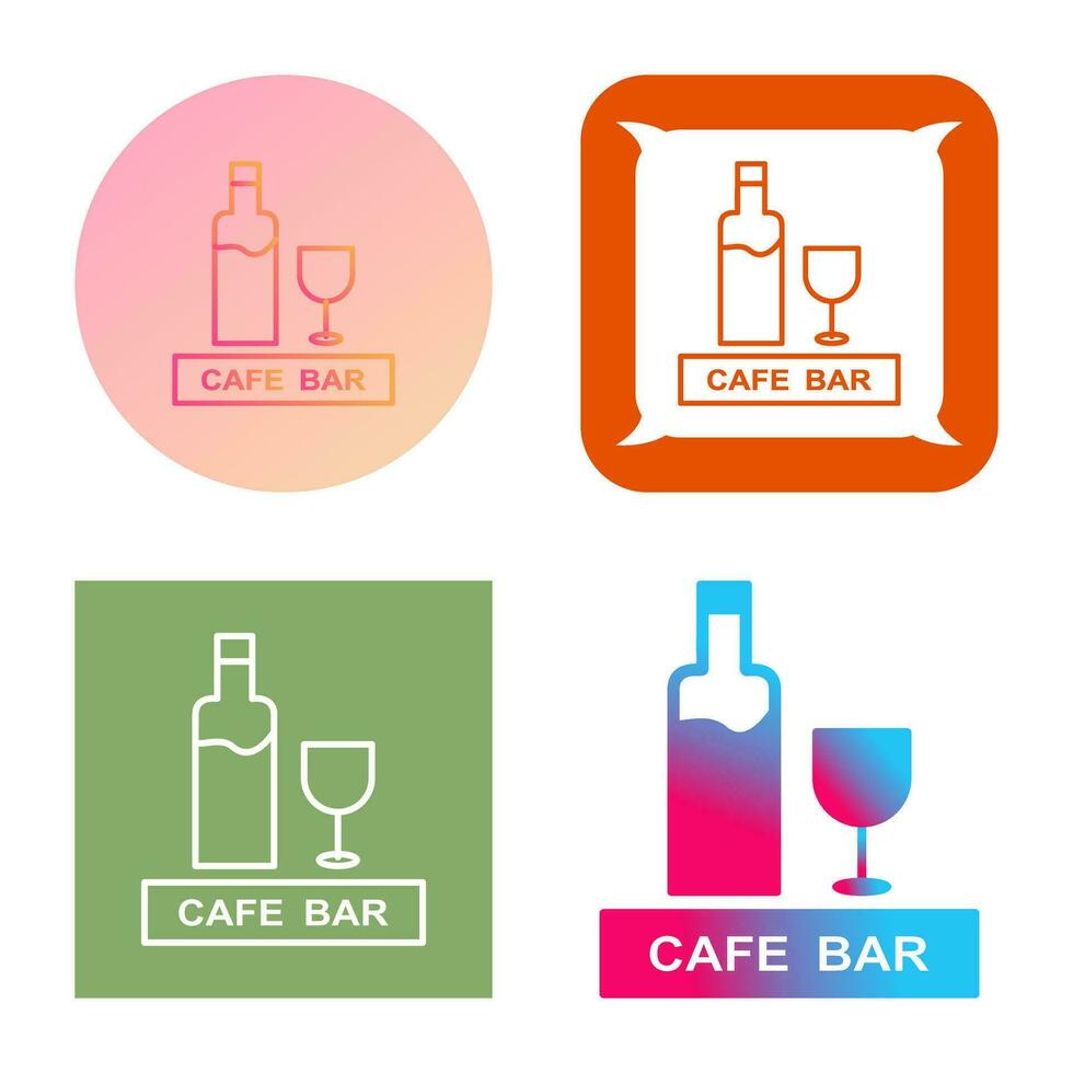 Unique Drinks Cafe Vector Icon