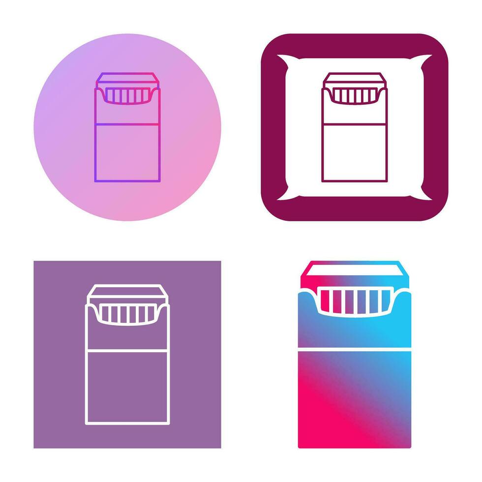 Unique Packet of Cigarettes Vector Icon