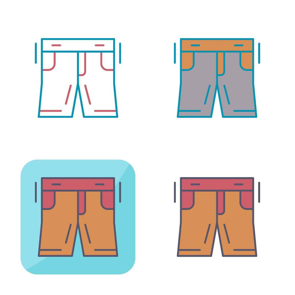 icono de vector de pantalones cortos