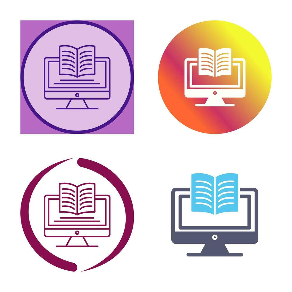Digital Learning Vector Icon