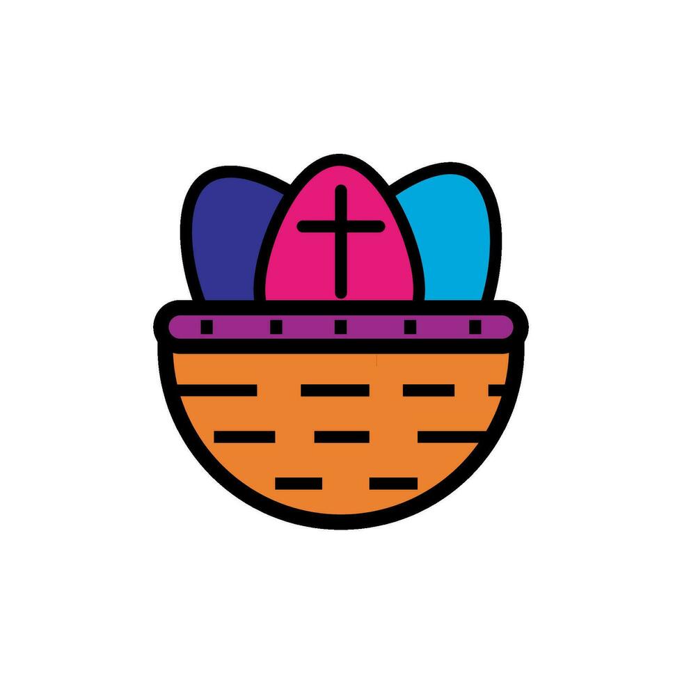 easter day eggs icon design vector