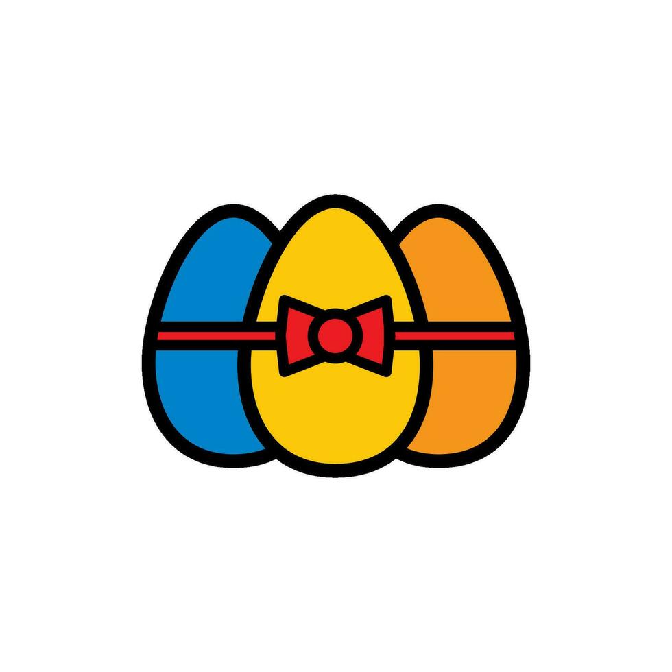 easter day eggs icon design vector