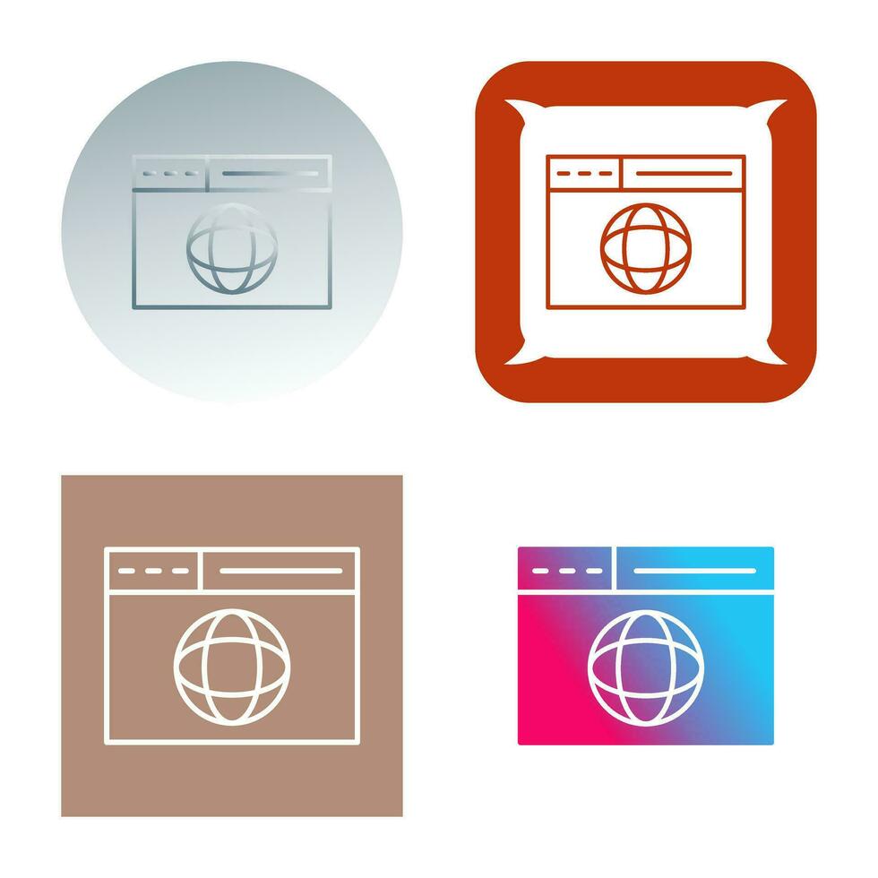 icono de vector de página web