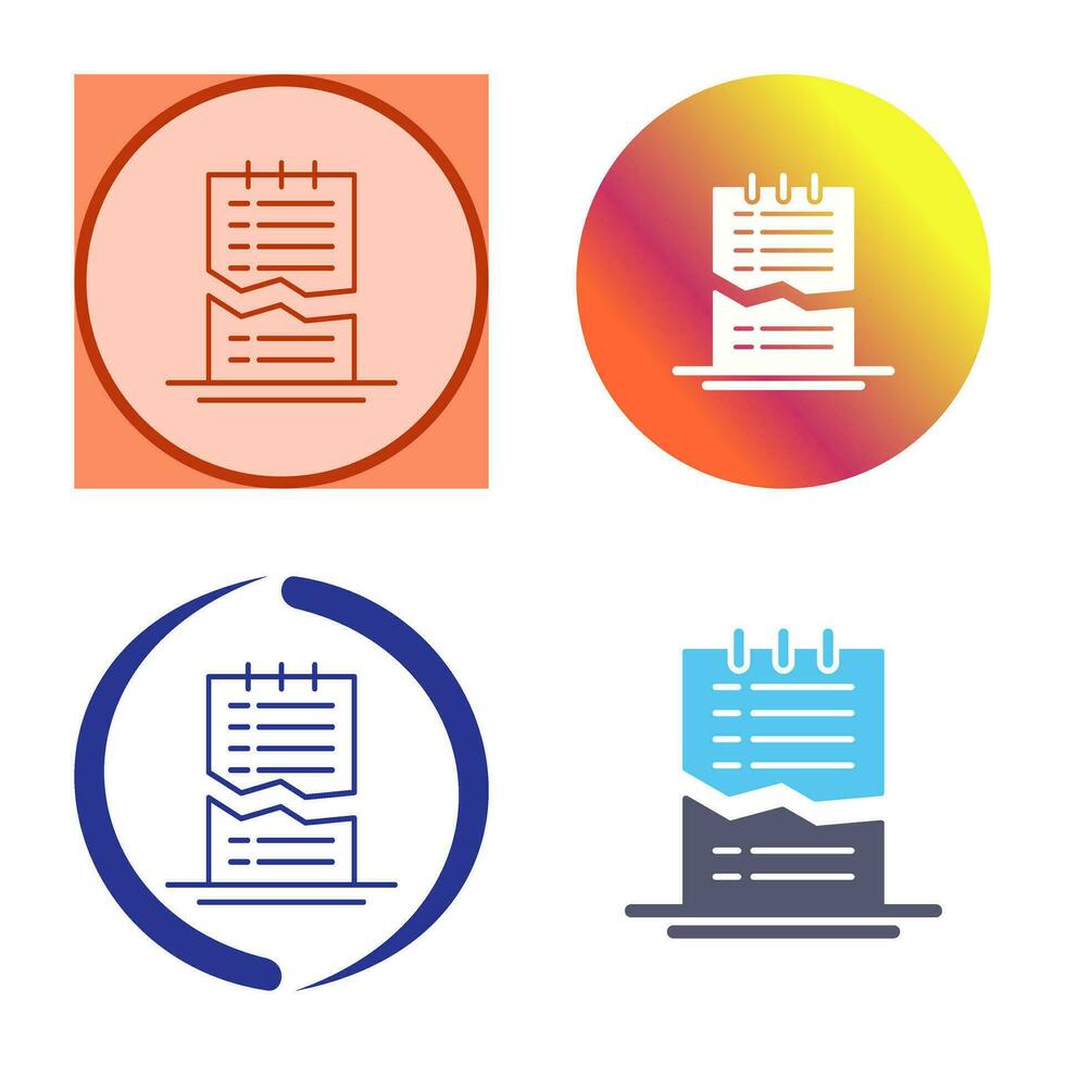 icono de vector de lista corrupta