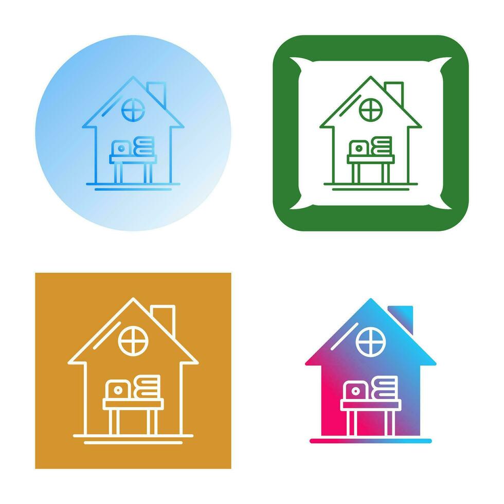 Home Work Place Vector Icon