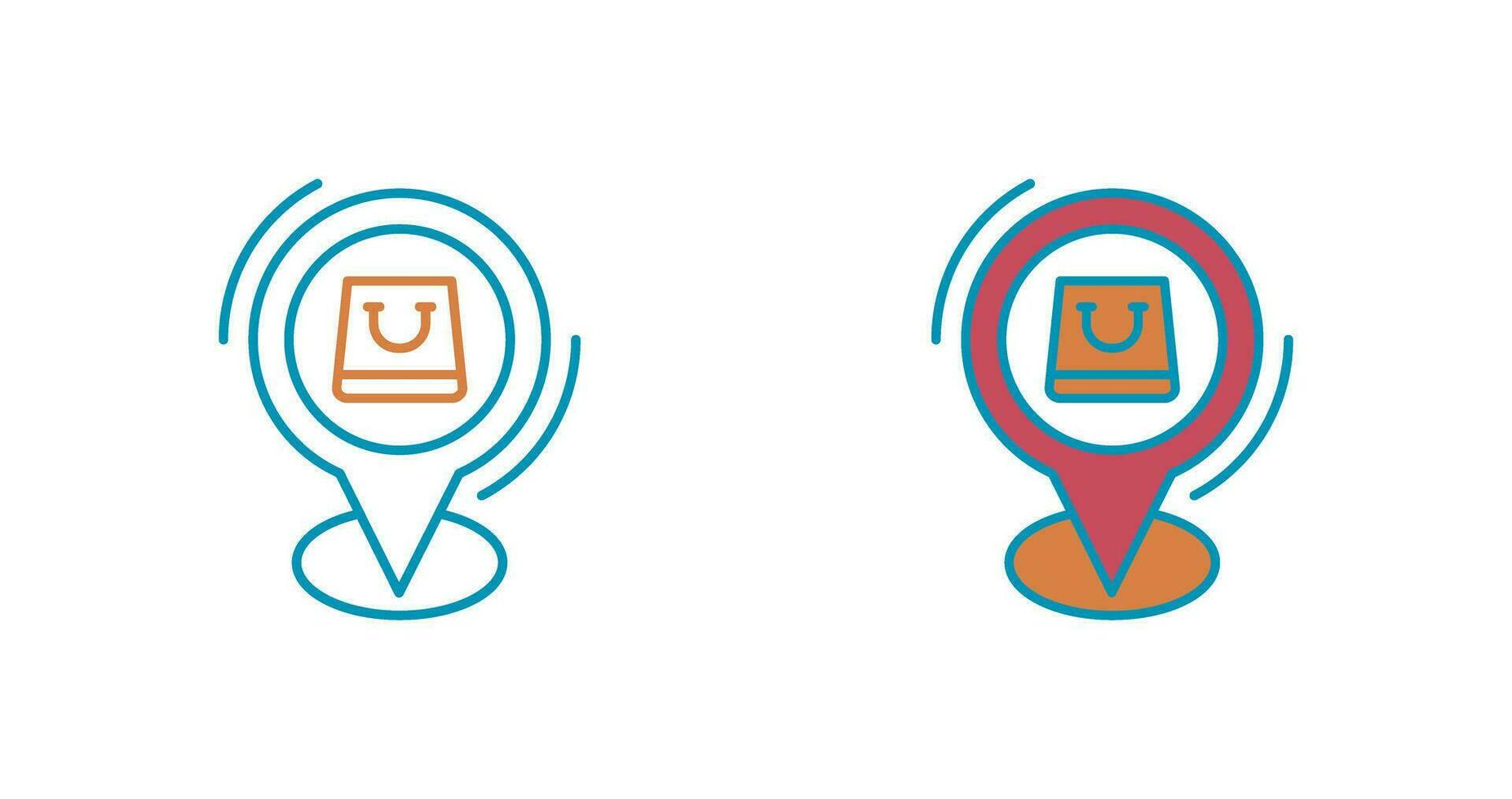 Shop Location Vector Icon