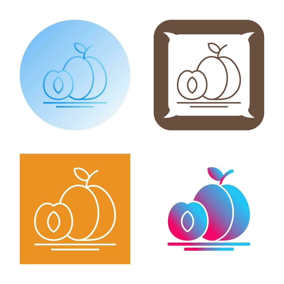 Apricot Vector Icon