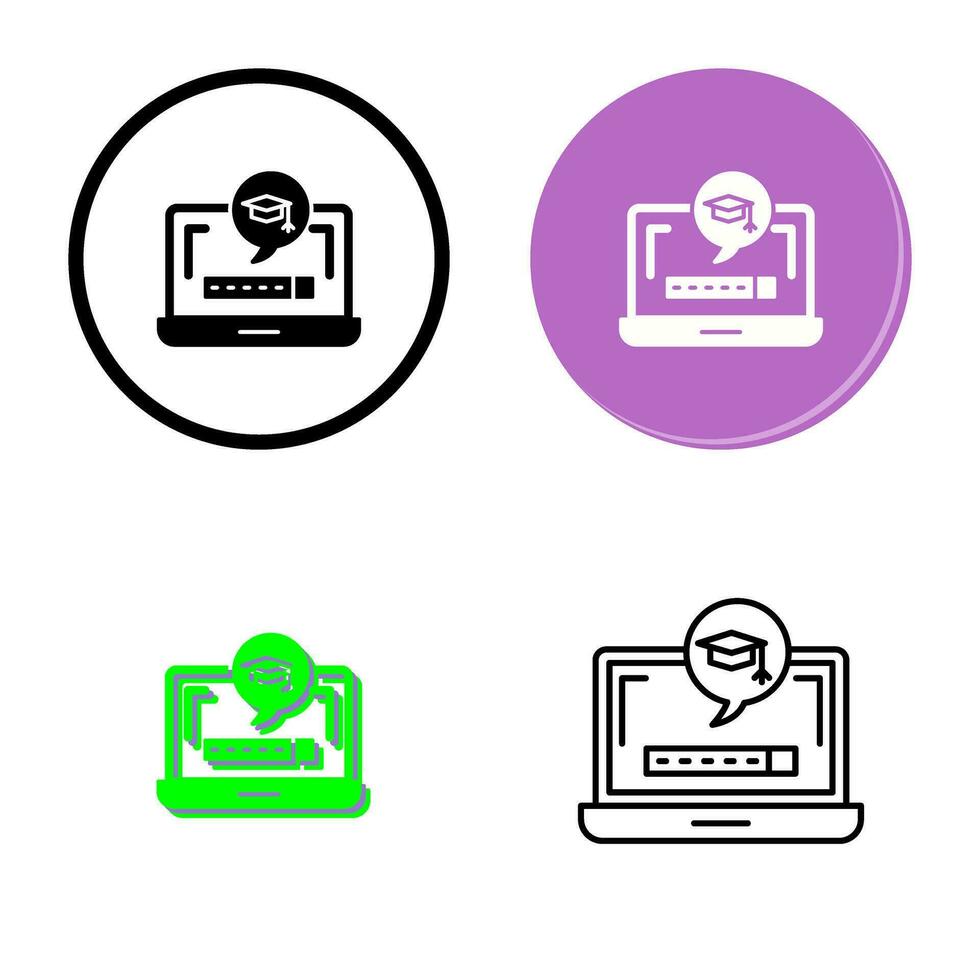 Digital Learning Vector Icon