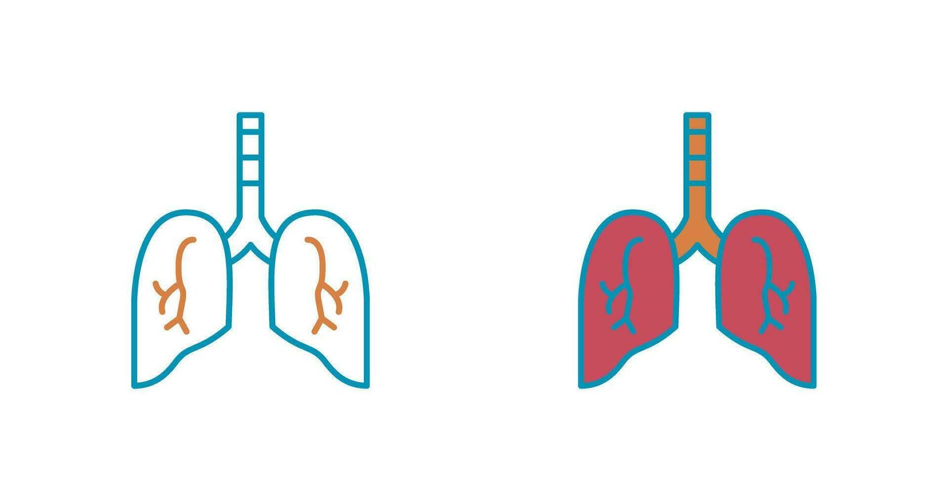 icono de vector de pulmón