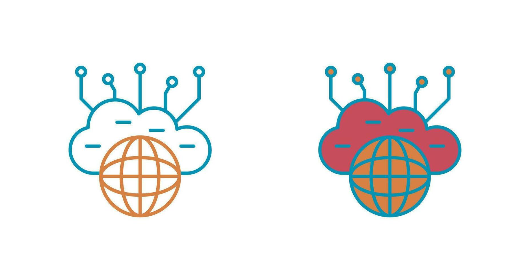 Computing Cloud Vector Icon