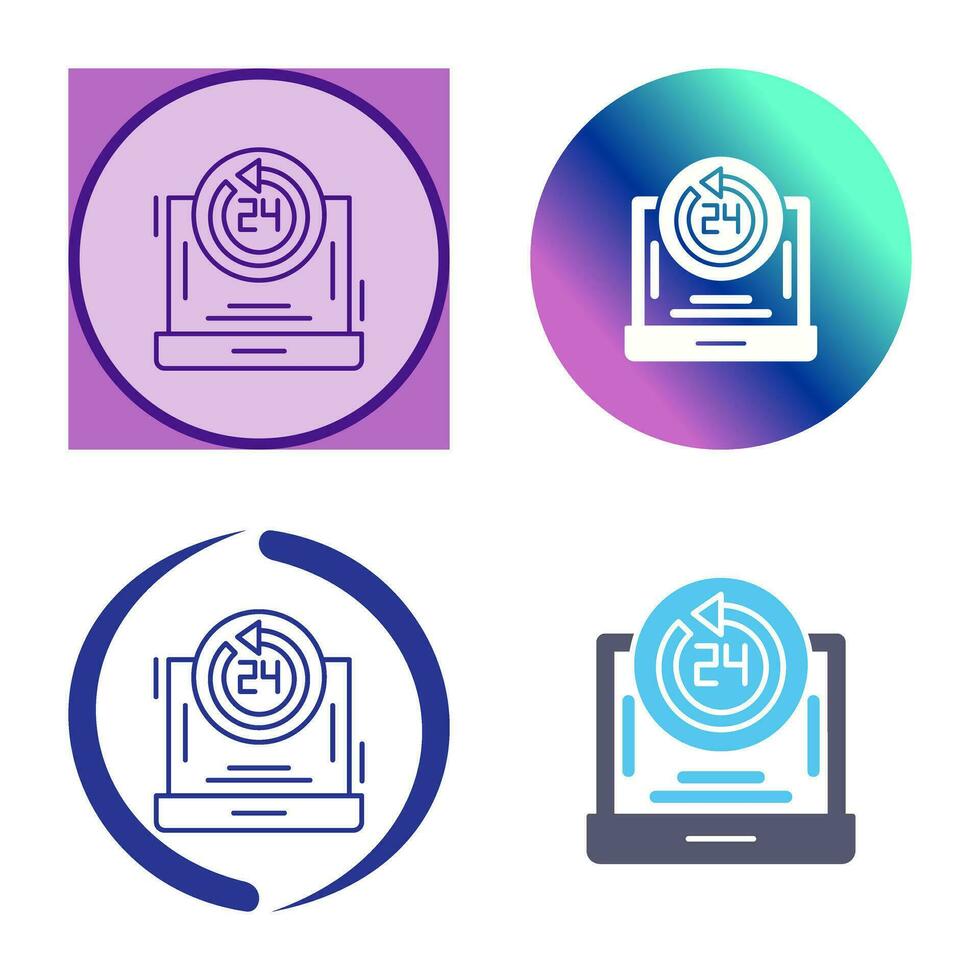 24h Support Vector Icon