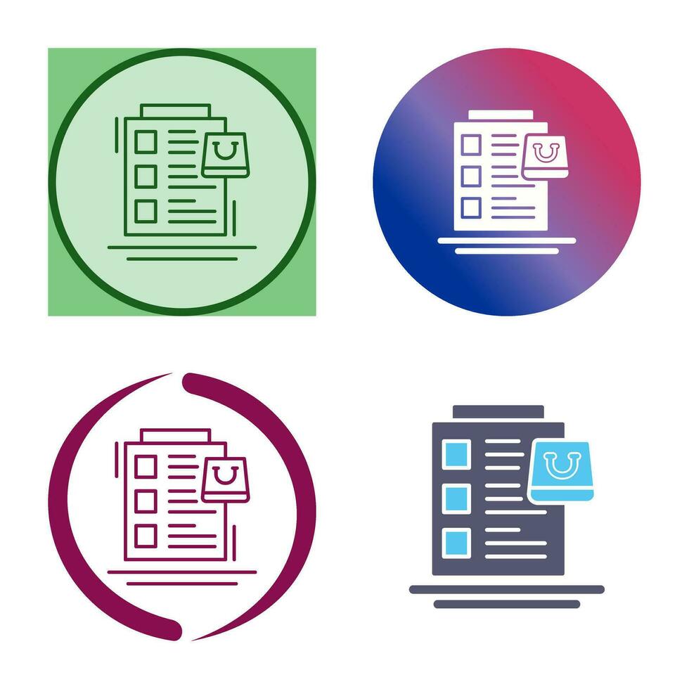 Wish List Vector Icon