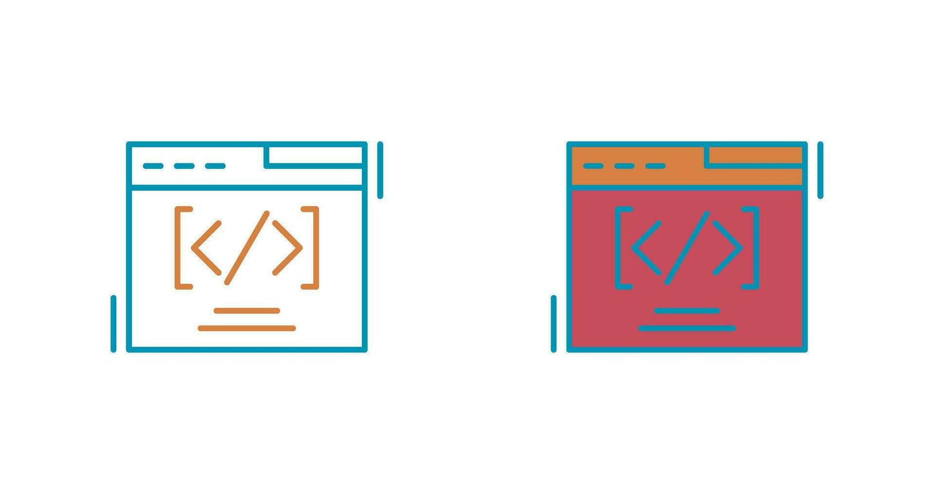 icono de vector de codificación web