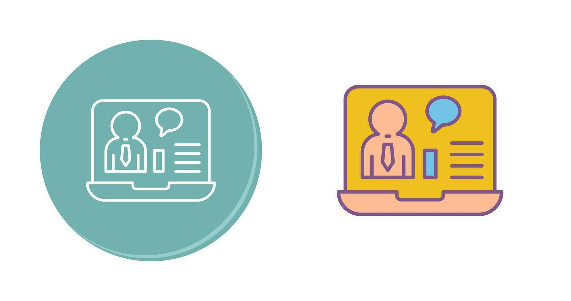 Online Job Interview Vector Icon