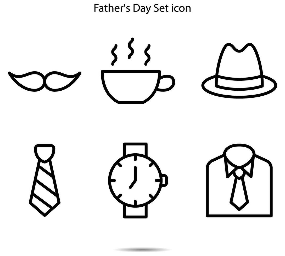 del padre día conjunto icono, vector ilustración
