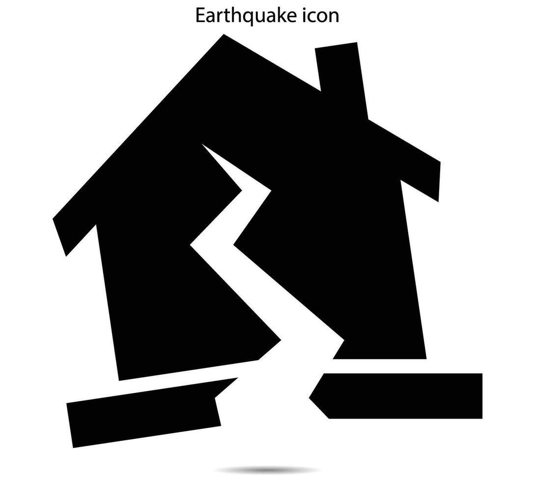 terremoto icono, vector ilustración