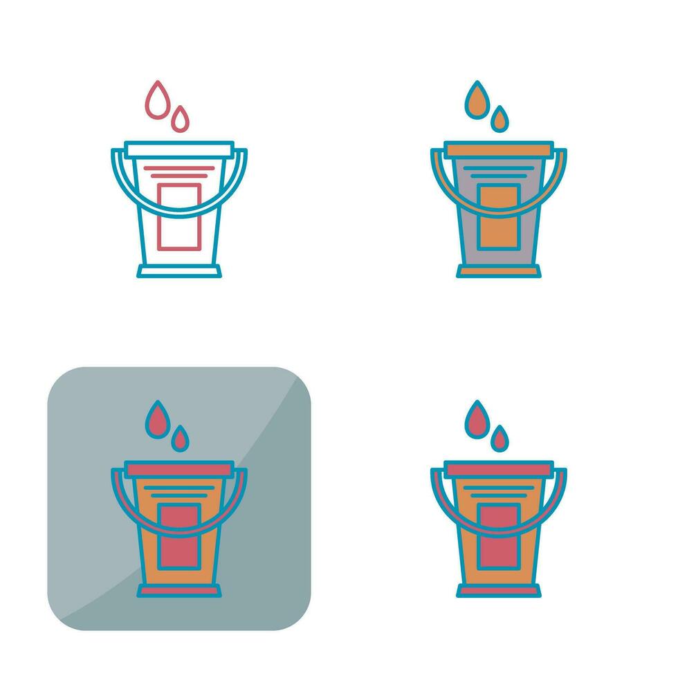 Water Bucket Vector Icon