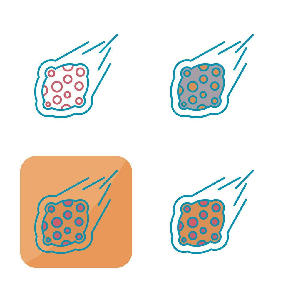 icono de vector de meteorito