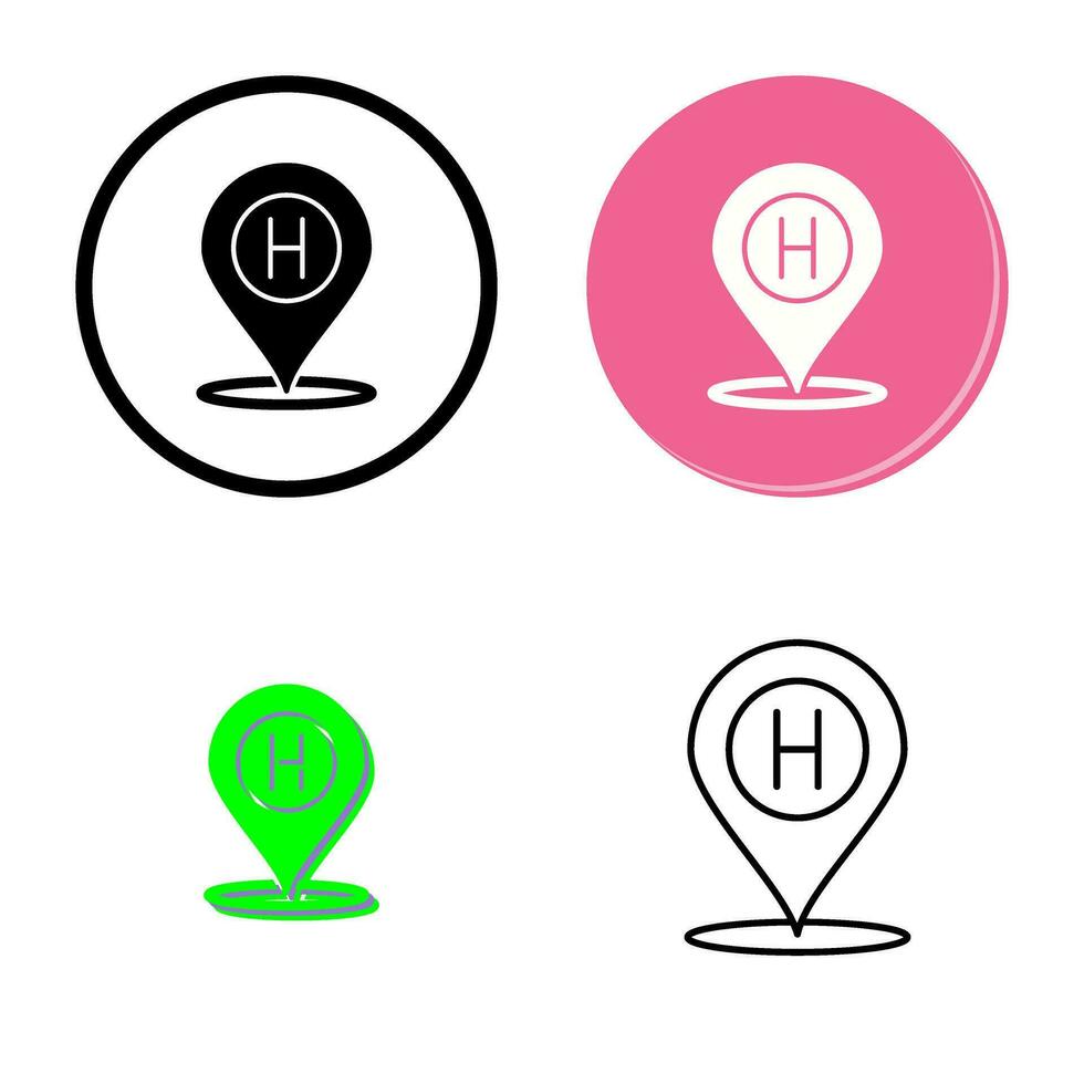 Hotel Location Vector Icon