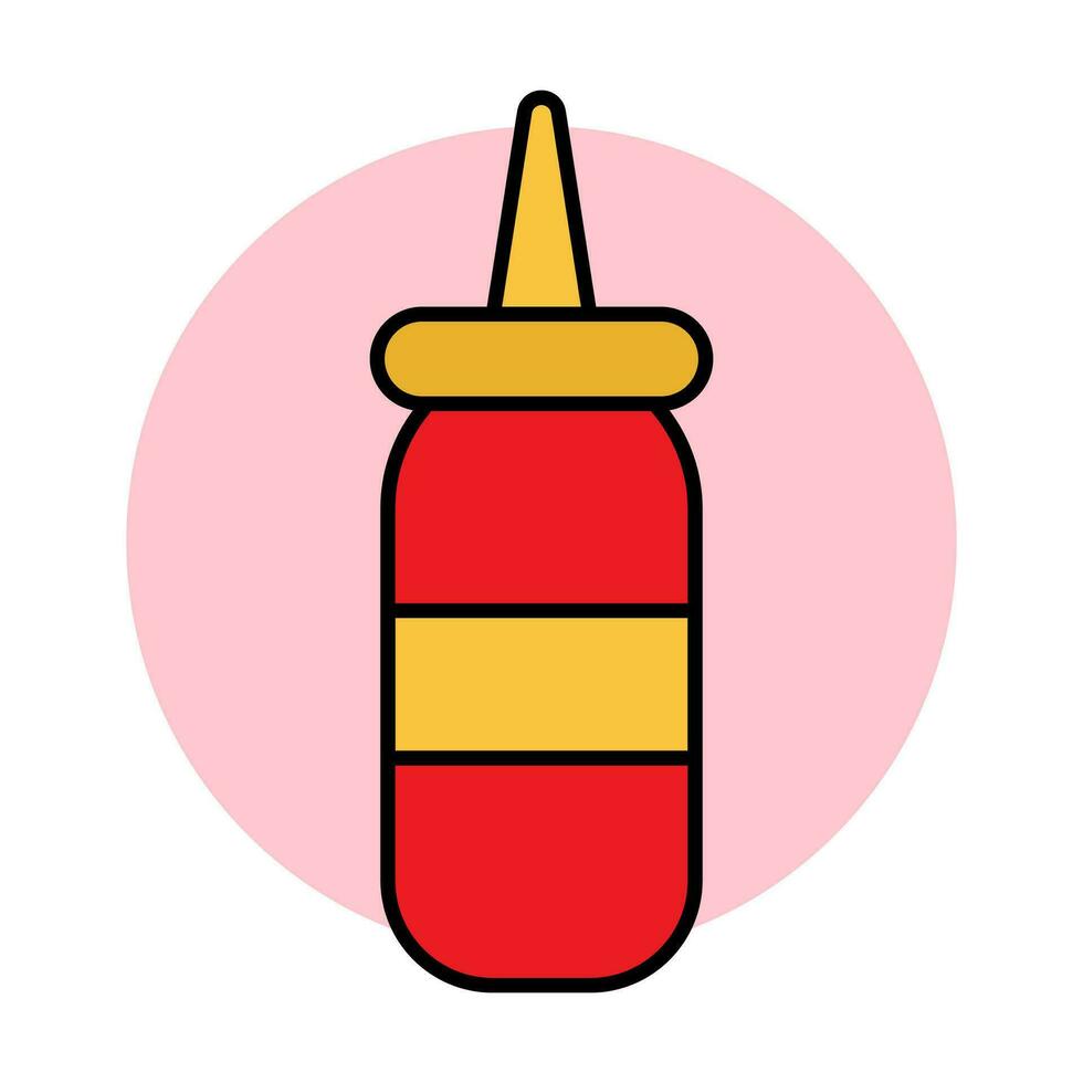 Bottle of mustard Vector Illustration