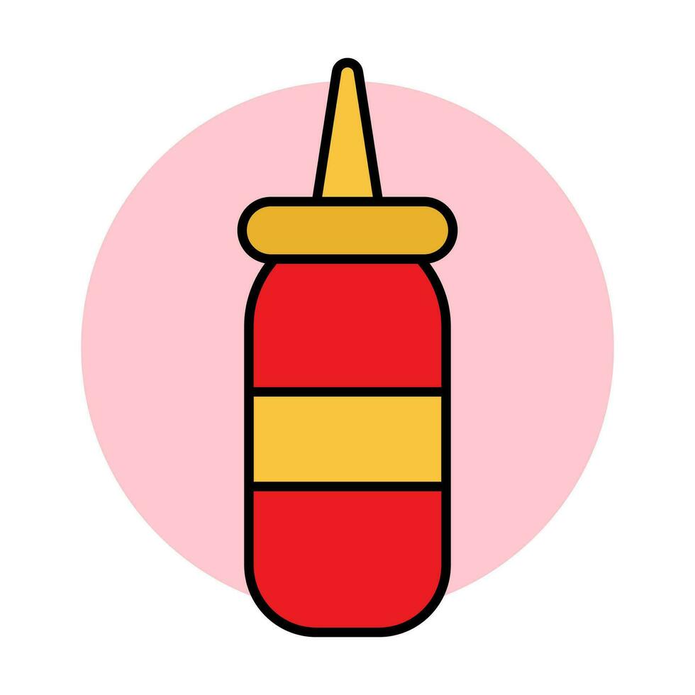 Bottle of mustard Vector Illustration