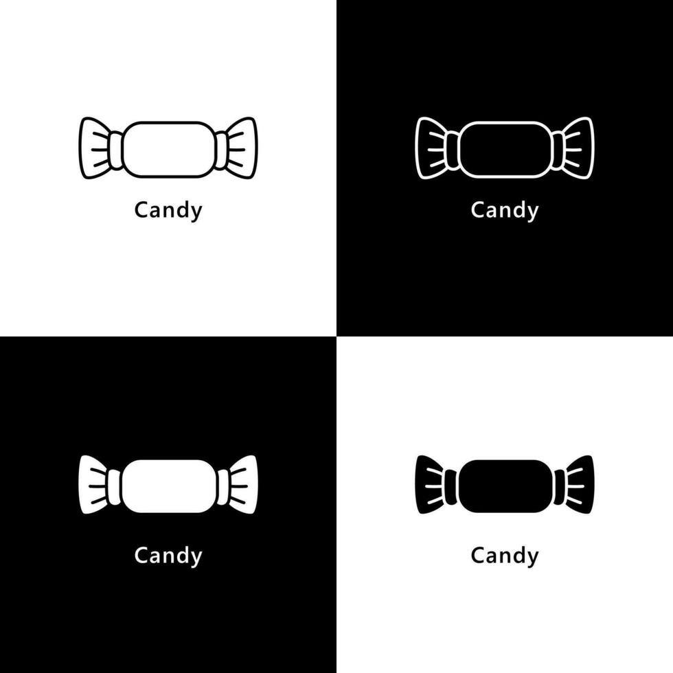 Candy Sweet Sugar. Unhealthy Food Logo Icon vector