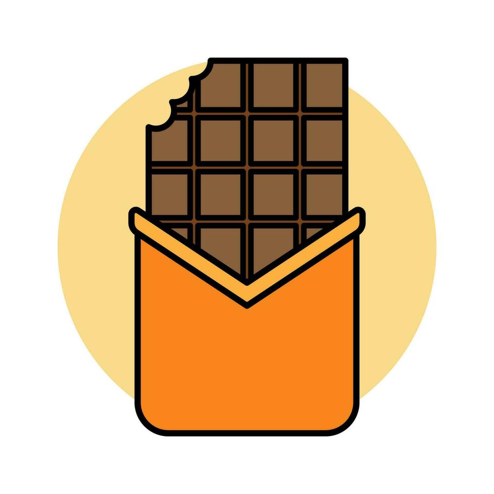 Chocolate Bar. Sweet Chocolate Vector Illustration