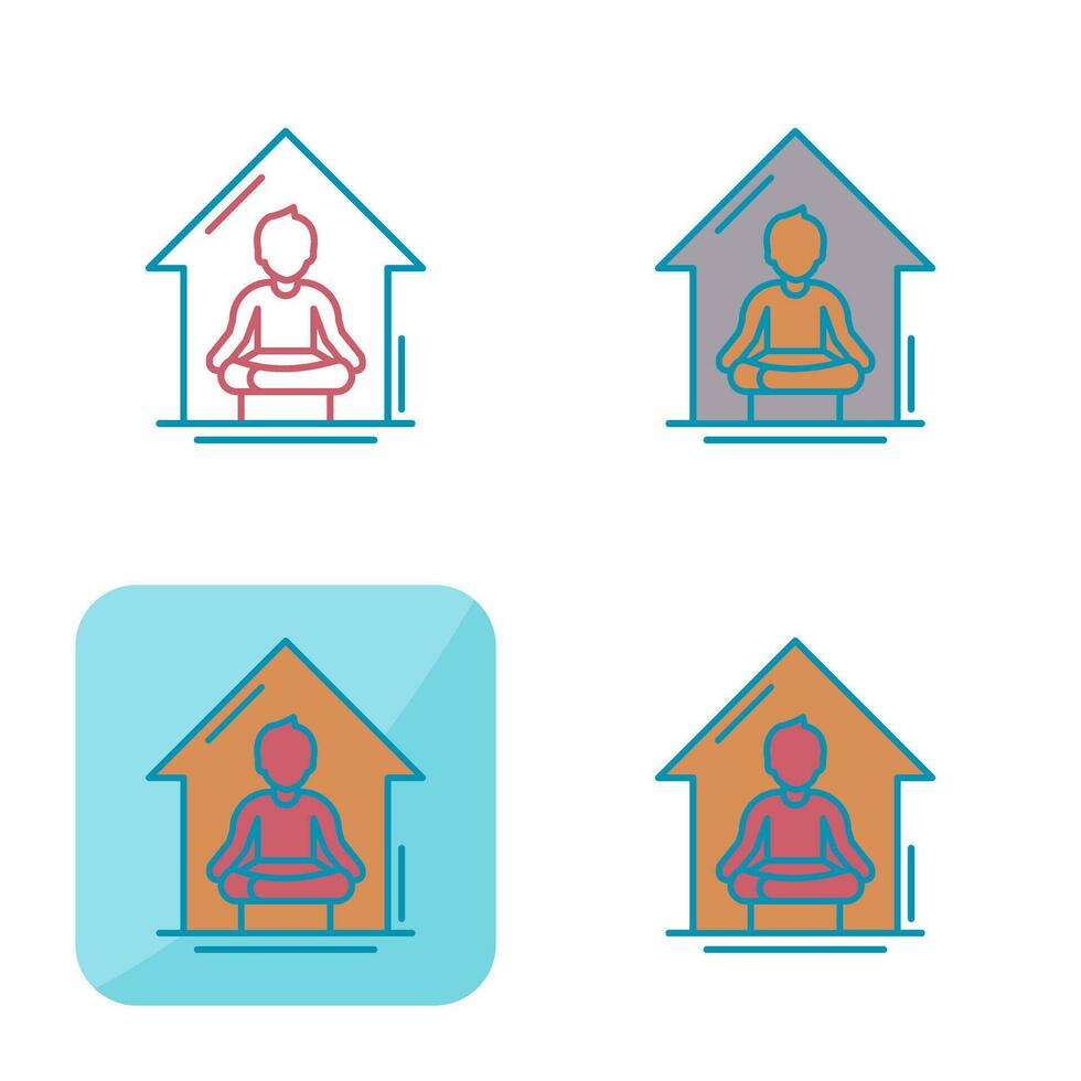 Yoga At home Vector Icon