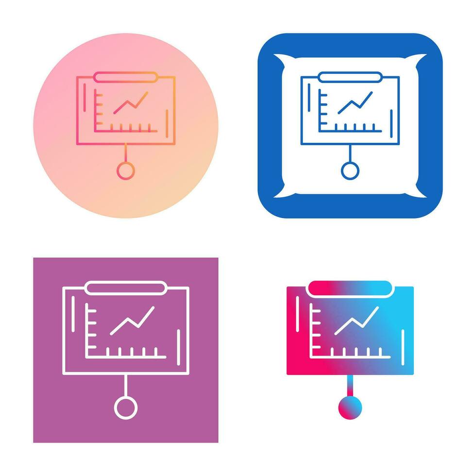 Line Graph Vector Icon